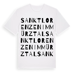 Sankt Lorenzen im Mürztal ordlek t-shirt – ekologisk bomull t-shirt från Pinshirt