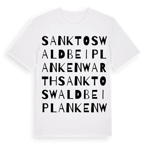 Sankt Oswald bei Plankenwarth ordlek t-shirt – ekologisk bomull t-shirt från Pinshirt
