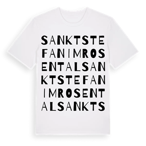 Sankt Stefan im Rosental ordlek t-shirt – ekologisk bomull t-shirt från Pinshirt