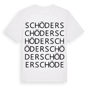 Schöder ordlek t-shirt – ekologisk bomull t-shirt från Pinshirt