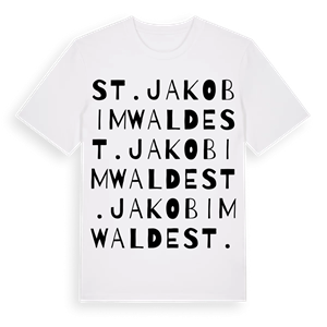 St. Jakob im Walde ordlek t-shirt – ekologisk bomull t-shirt från Pinshirt