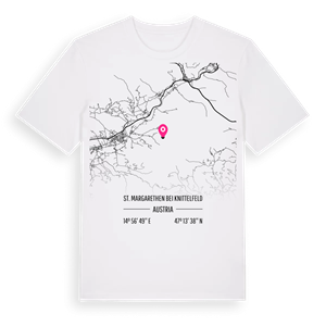 St. Margarethen bei Knittelfeld karta t-shirt – ekologisk bomull t-shirt från Pinshirt