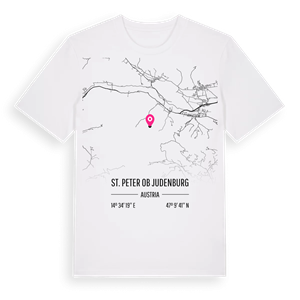 St. Peter ob Judenburg karta t-shirt – ekologisk bomull t-shirt från Pinshirt