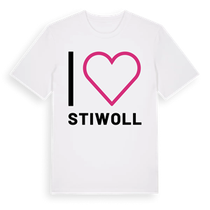 Jag älskar Stiwoll t-shirt stort tryck – ekologisk bomull t-shirt från Pinshirt