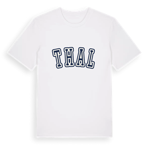 Thal college t-shirt – ekologisk bomull t-shirt från Pinshirt