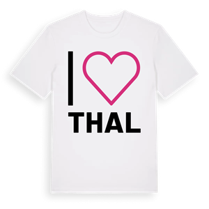 Jag älskar Thal t-shirt stort tryck – ekologisk bomull t-shirt från Pinshirt
