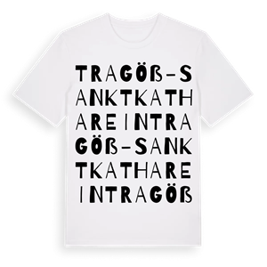 Tragöß-Sankt Katharein ordlek t-shirt – ekologisk bomull t-shirt från Pinshirt