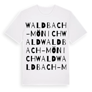 Waldbach-Mönichwald ordlek t-shirt – ekologisk bomull t-shirt från Pinshirt