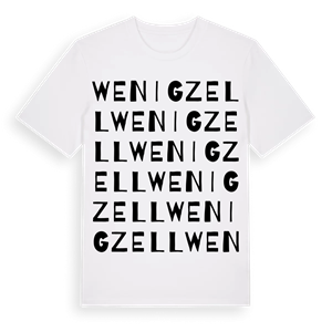 Wenigzell ordlek t-shirt – ekologisk bomull t-shirt från Pinshirt