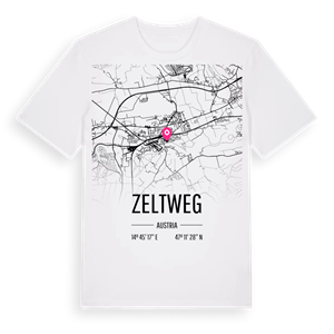 Zeltweg karta t-shirt – ekologisk bomull t-shirt från Pinshirt
