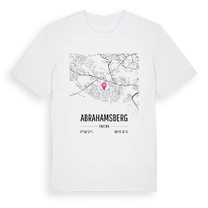 Abrahamsberg karta t-shirt – ekologisk bomull t-shirt från Pinshirt