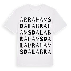 Abrahamsdal ordlek t-shirt – ekologisk bomull t-shirt från Pinshirt