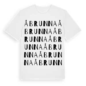 Åbrunna ordlek t-shirt – ekologisk bomull t-shirt från Pinshirt