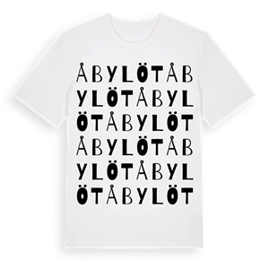 Åbylöt ordlek t-shirt – ekologisk bomull t-shirt från Pinshirt