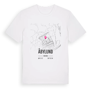 Åbylund karta t-shirt – ekologisk bomull t-shirt från Pinshirt