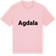 Pink Cotton t-shirt med Agdala fetstil t-shirt