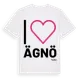 White t-shirt med Jag älskar Ägnö t-shirt stort tryck