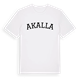 White t-shirt med Akalla böjd t-shirt