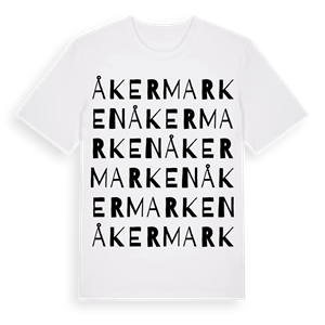 Åkermarken ordlek t-shirt – ekologisk bomull t-shirt från Pinshirt