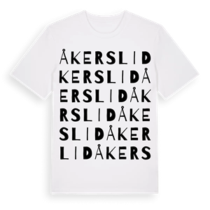 Åkerslid ordlek t-shirt – ekologisk bomull t-shirt från Pinshirt