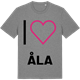 Mid Heather Gray t-shirt med Jag älskar Åla t-shirt stort tryck