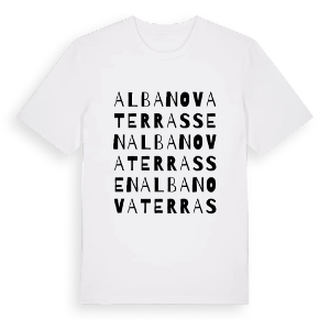 Albanovaterrassen ordlek t-shirt – ekologisk bomull t-shirt från Pinshirt
