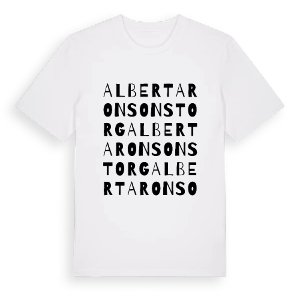 Albert Aronsons Torg ordlek t-shirt – ekologisk bomull t-shirt från Pinshirt