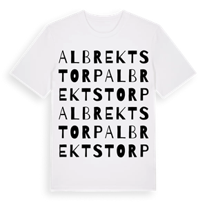 Albrektstorp ordlek t-shirt – ekologisk bomull t-shirt från Pinshirt