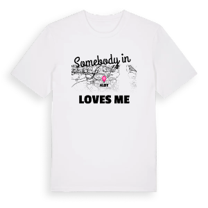 Någon i Alby älskar mig t-shirt – ekologisk bomull t-shirt från Pinshirt