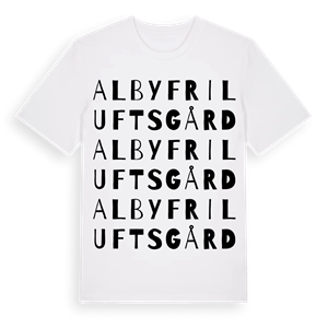 Alby Friluftsgård ordlek t-shirt – ekologisk bomull t-shirt från Pinshirt