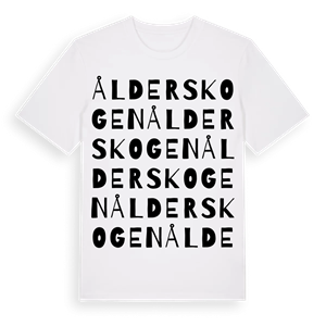 Ålderskogen ordlek t-shirt – ekologisk bomull t-shirt från Pinshirt