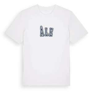 Åle college t-shirt – ekologisk bomull t-shirt från Pinshirt