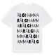 White t-shirt med Älghammar ordlek t-shirt