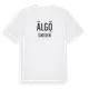 White t-shirt med Älgö i Sverige t-shirt