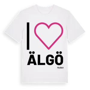 Jag älskar Älgö t-shirt stort tryck – ekologisk bomull t-shirt från Pinshirt