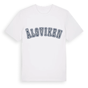 Älgviken college t-shirt – ekologisk bomull t-shirt från Pinshirt