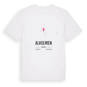 Alholmen karta t-shirt – ekologisk bomull t-shirt från Pinshirt