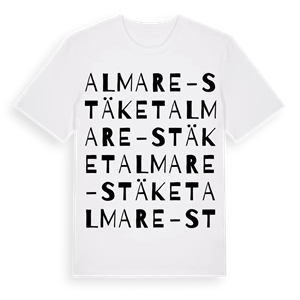 Almare-Stäket ordlek t-shirt – ekologisk bomull t-shirt från Pinshirt