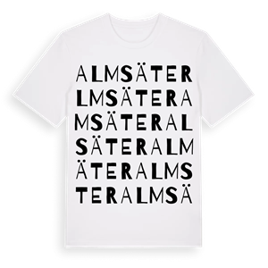 Almsäter ordlek t-shirt – ekologisk bomull t-shirt från Pinshirt