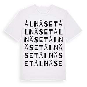Ålnäset ordlek t-shirt – ekologisk bomull t-shirt från Pinshirt