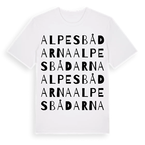 Alpesbådarna ordlek t-shirt – ekologisk bomull t-shirt från Pinshirt
