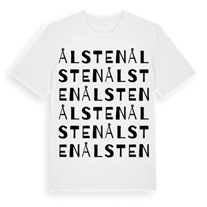 Ålsten ordlek t-shirt – ekologisk bomull t-shirt från Pinshirt