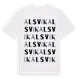 White t-shirt med Alsvik ordlek t-shirt