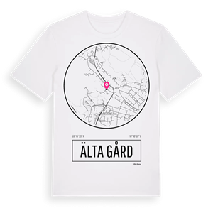 Älta gård t-shirt – ekologisk bomull t-shirt från Pinshirt