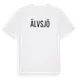 White t-shirt med Älvsjö i Sverige t-shirt