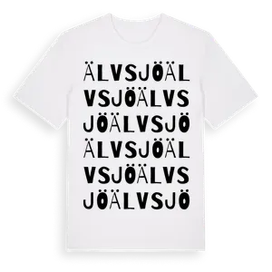 Älvsjö ordlek t-shirt – ekologisk bomull t-shirt från Pinshirt