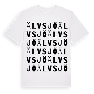 Älvsjö ordlek t-shirt – ekologisk bomull t-shirt från Pinshirt