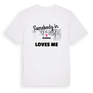 Någon i Älvsunda älskar mig t-shirt – ekologisk bomull t-shirt från Pinshirt