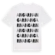 White t-shirt med Angarn ordlek t-shirt