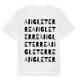 White t-shirt med Angleterre ordlek t-shirt
